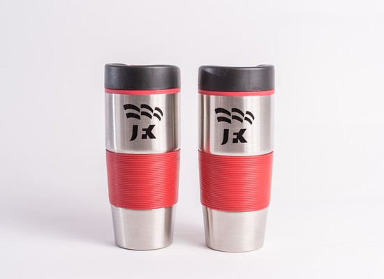 red steel thermos